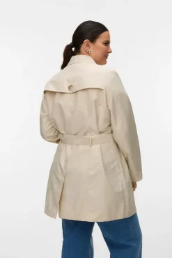 Gabardina corta talla grande