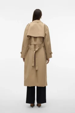 Gabardina larga b&aacute;sica