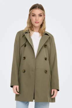 Gabardina midi con cintur&oacute;n