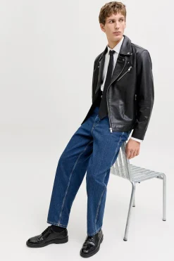 Jeans baggy tiro alto algod&oacute;n