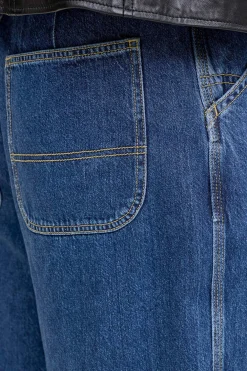 Jeans baggy tiro alto algod&oacute;n