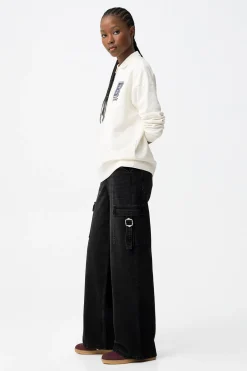 Jeans Cargo con cintura alta