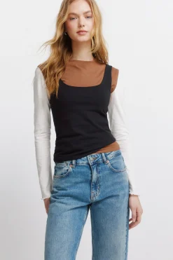 Jeans de talle medio