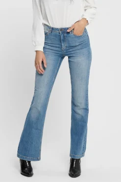 Jeans Flare Tiro Alto