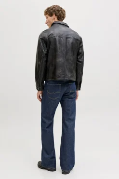 Jeans flare tiro alto algod&oacute;n