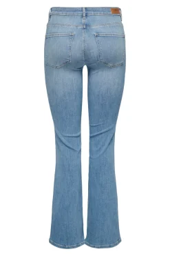 Jeans Flared Tiro Medio