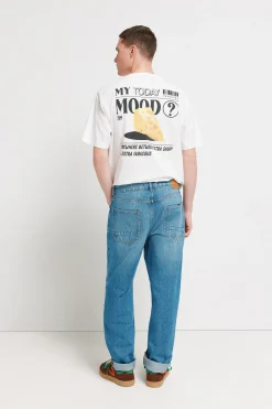 Jeans lavado medio straight fit