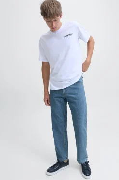 Jeans loose tiro medio vaquero