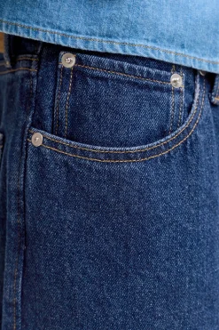 Jeans relaxed tiro alto algod&oacute;n