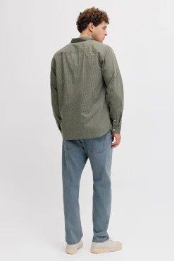 Jeans relaxed tiro medio vaquero