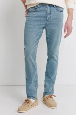 Jeans sobretintado lavado medio skinny fit