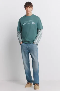 Jeans sobretintado straight fit