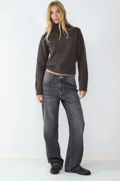 Jeans straight mid rise