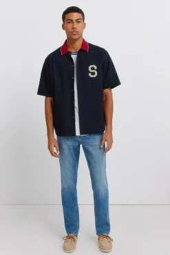 Jeans ultraligero lavado medio slim fit