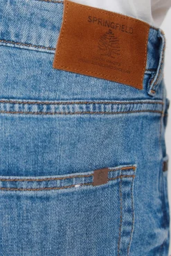 Jeans ultraligero lavado medio slim fit