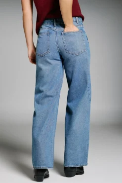 Jeans Wide Leg strass