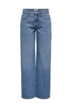 Jeans Wide Leg strass