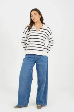 Jersey a rayas con cuello polo