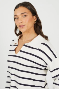 Jersey a rayas con cuello polo