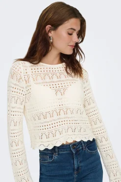 Jersey calado cropped