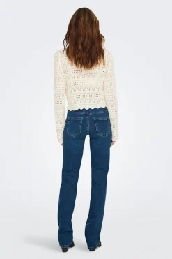 Jersey calado cropped