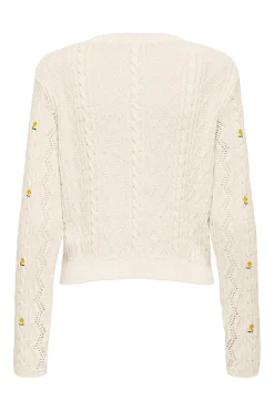 Jersey con calados y bordados