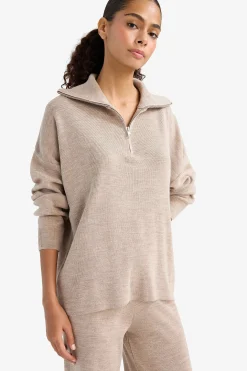 Jersey con media cremallera