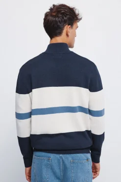 Jersey cremallera bloque color