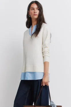 Jersey cuello mao bimateria