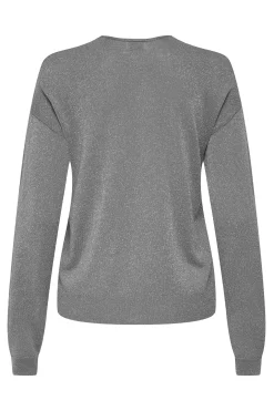 Jersey cuello pico lurex