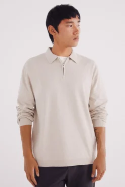 Jersey cuello polo cremallera