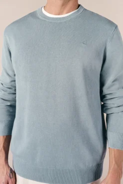 Jersey cuello redondo algod&oacute;n lavado