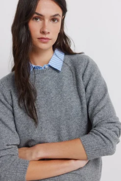 Jersey cuello tejido