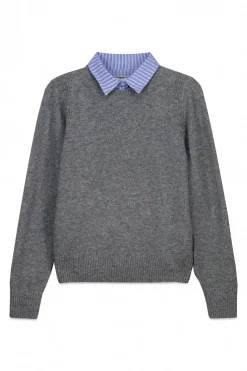 Jersey cuello tejido