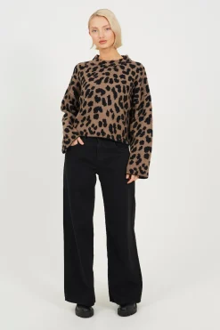 Jersey de punto leopardo