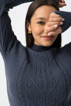 Jersey de punto trenzado