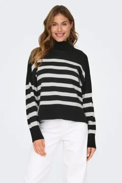 Jersey de rayas cuello alto