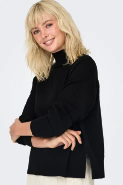 Jersey de rayas cuello alto