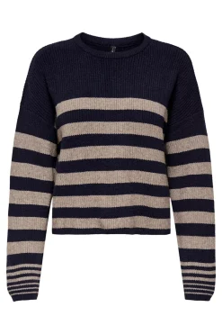 Jersey de rayas cuello redondo