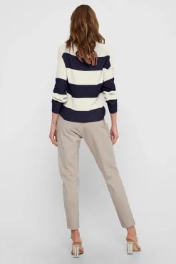 Jersey de rayas cuello redondo