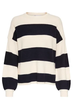 Jersey de rayas cuello redondo