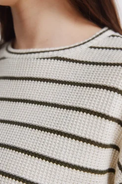 Jersey fino manga larga rayas