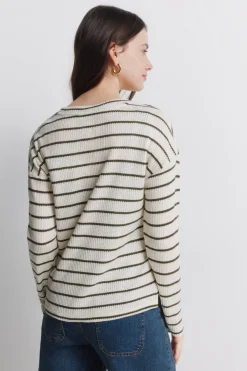 Jersey fino manga larga rayas