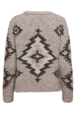 Jersey jacquard cuello redondo