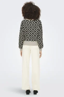 Jersey jacquard cuello redondo