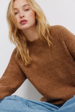 Jersey pointelle rayas lurex