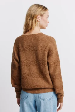 Jersey pointelle rayas lurex