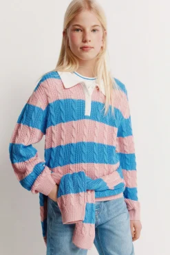 Jersey polo rayas niña