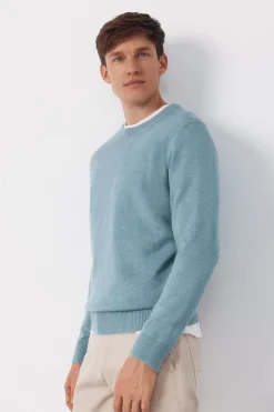 Jersey punto algod&oacute;n cuello redondo b&aacute;sico