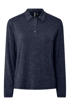 Jersey punto estilo polo para mujer